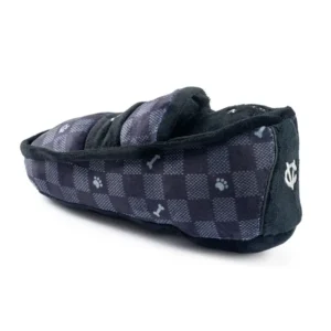 Haute Diggity Dog, Svart Checker Chewy Vuiton Loafer Squeaker