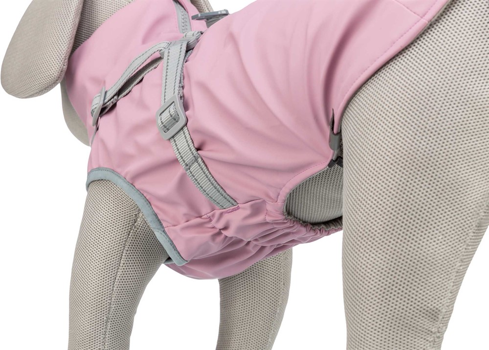 Pontis regntäcke med sele, rosa - Bild 3